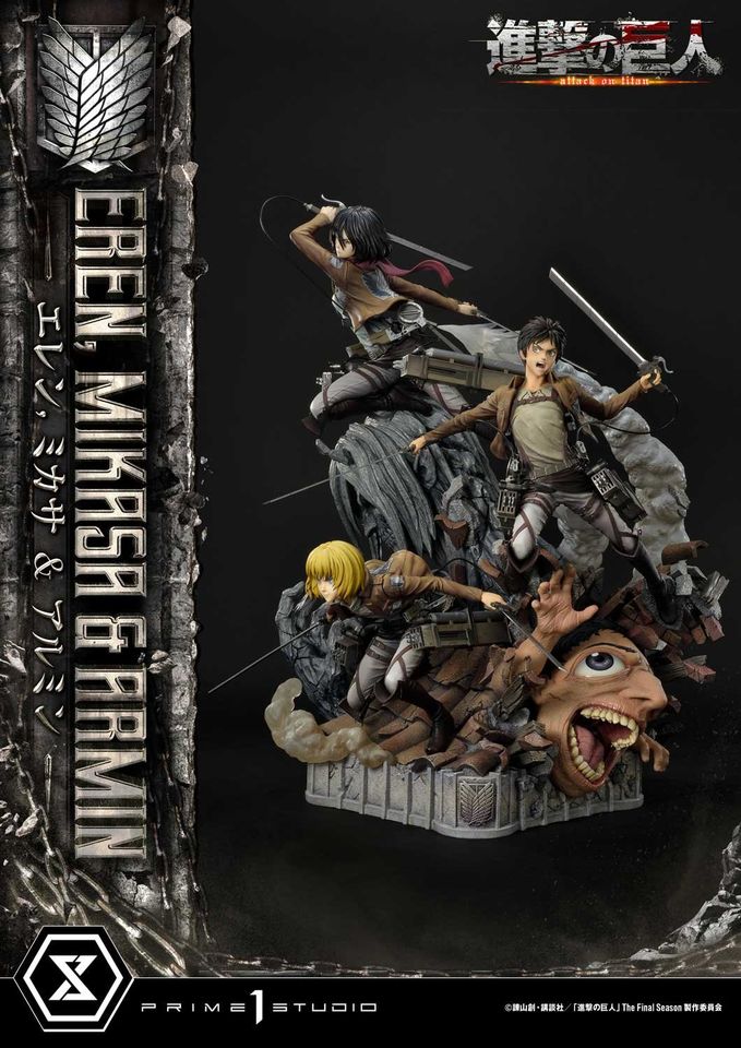 Attack On Titan Eren, Mikasa & Armin