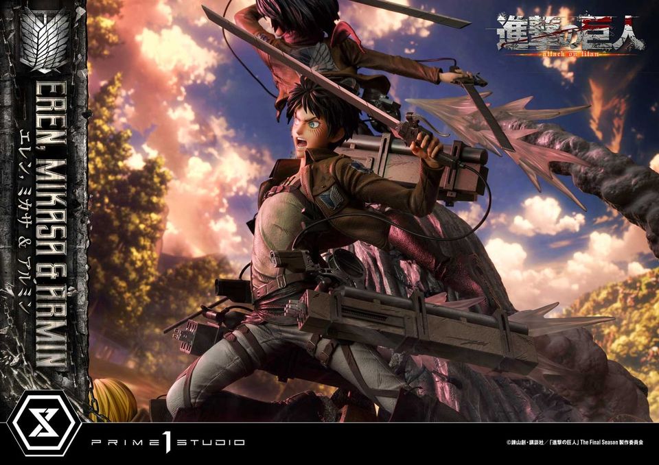 Attack On Titan Eren, Mikasa & Armin