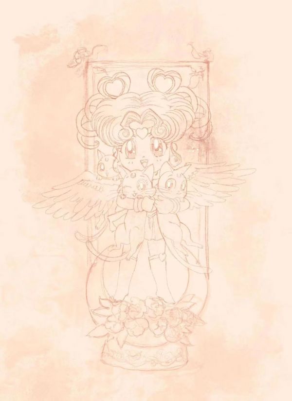 Sailor Mini Moon and the cat