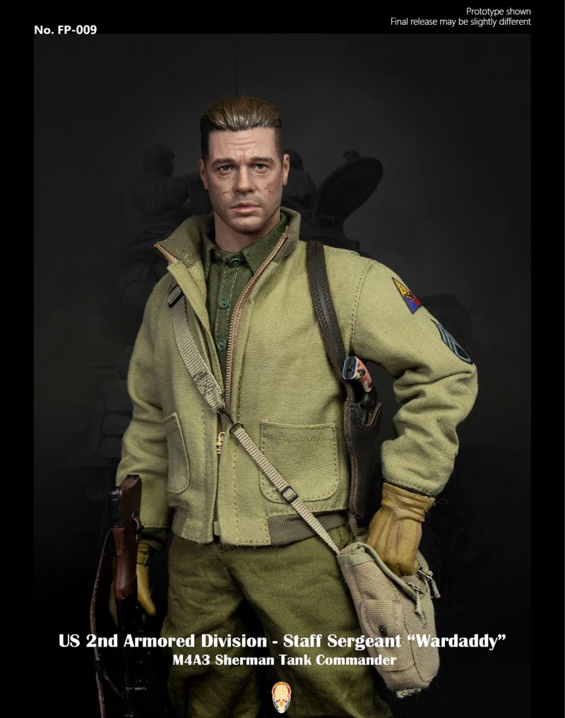 US 2nd Armored Division - Staff Sergeant Wardaddy Figure (Standard Edition) 1/6