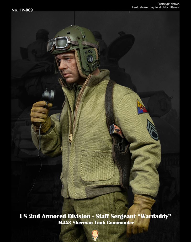 US 2nd Armored Division - Staff Sergeant Wardaddy Figure (Standard Edition) 1/6