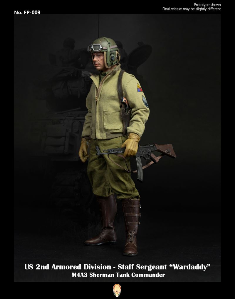 US 2nd Armored Division - Staff Sergeant Wardaddy Figure (Standard Edition) 1/6