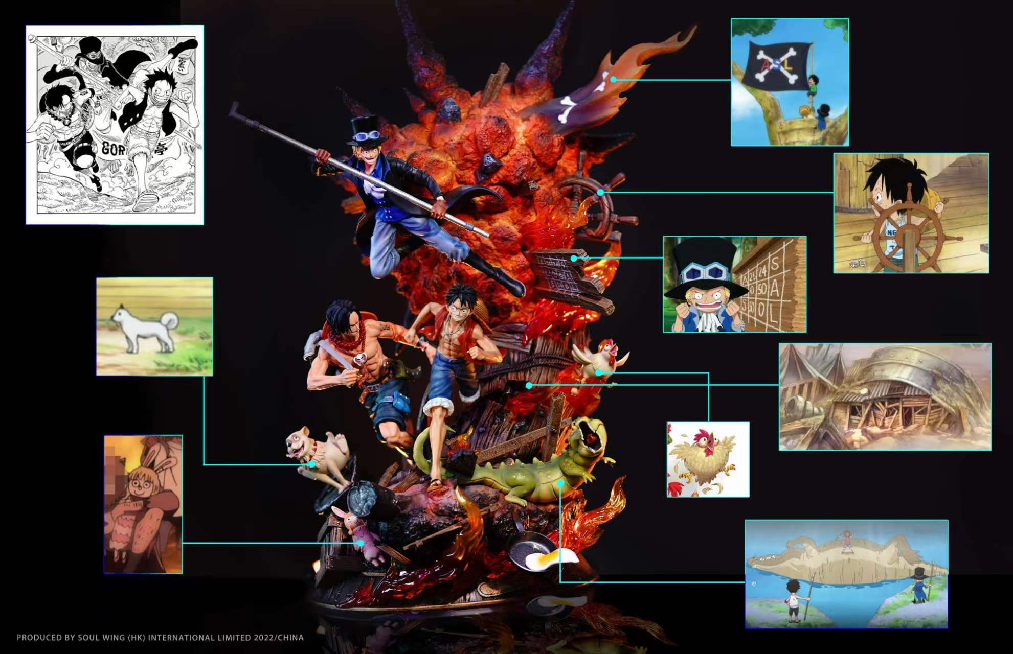 Monkey D. Luffy & Portgas D. Ace & Sabo - One Piece