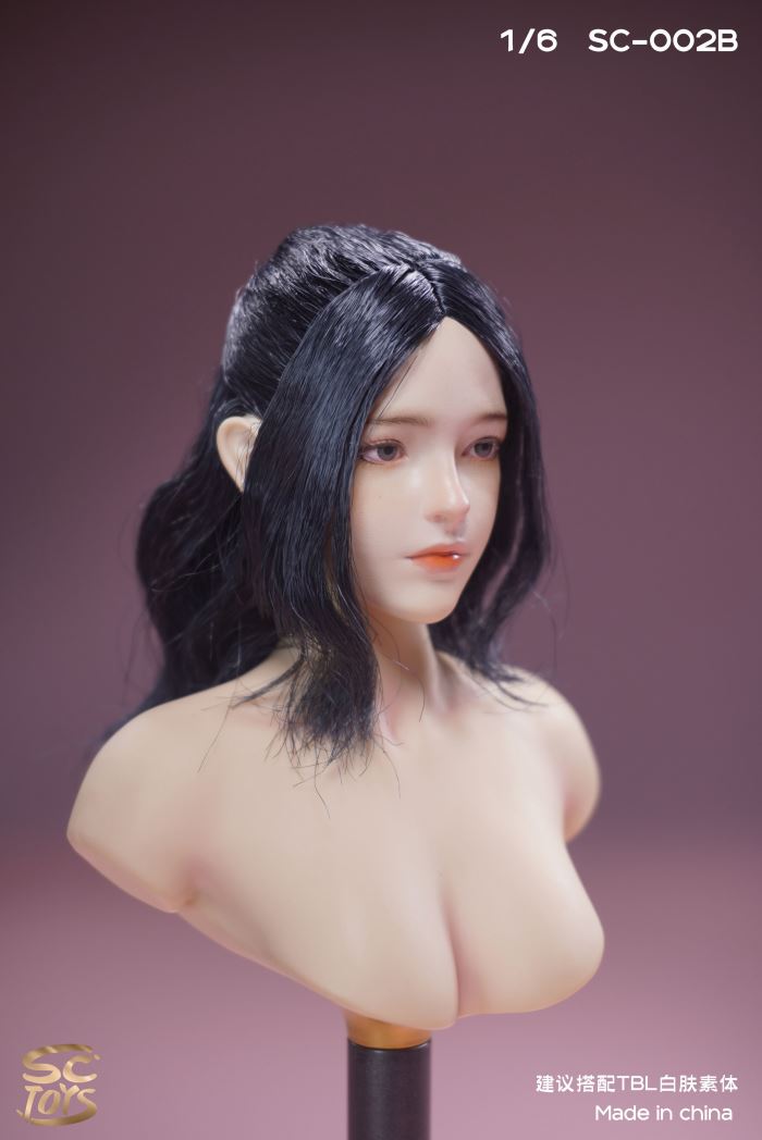 Asian Female Head Carving - Youxi 1/6