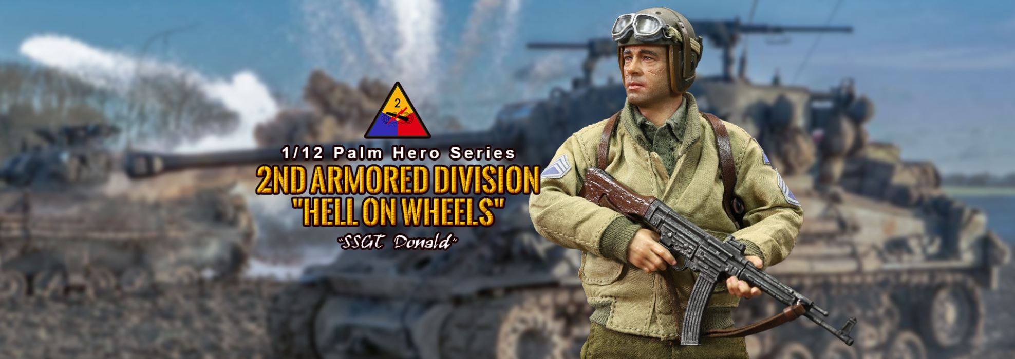 Commander Sherman of the Second Armored Division of the US Army in World War II 1/12