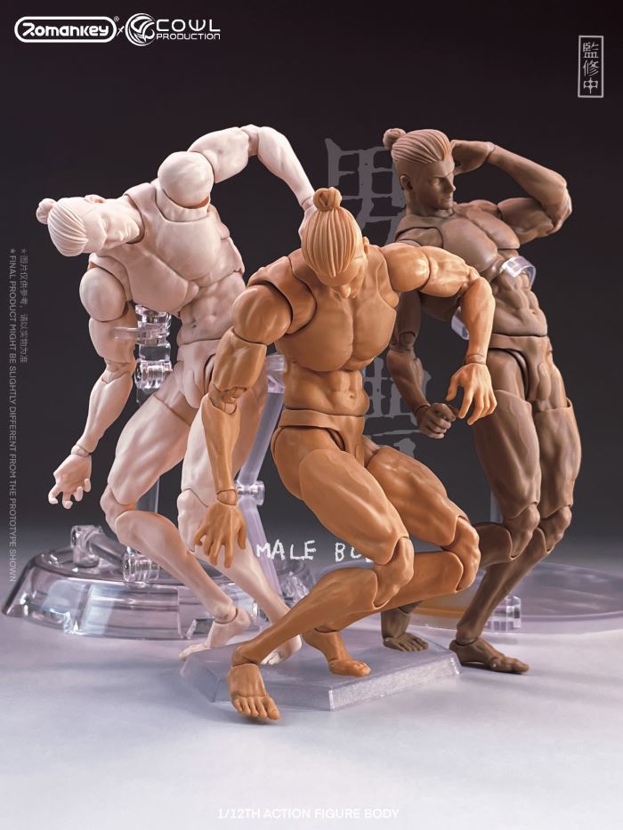 super movable male body-three skin colors 1/12