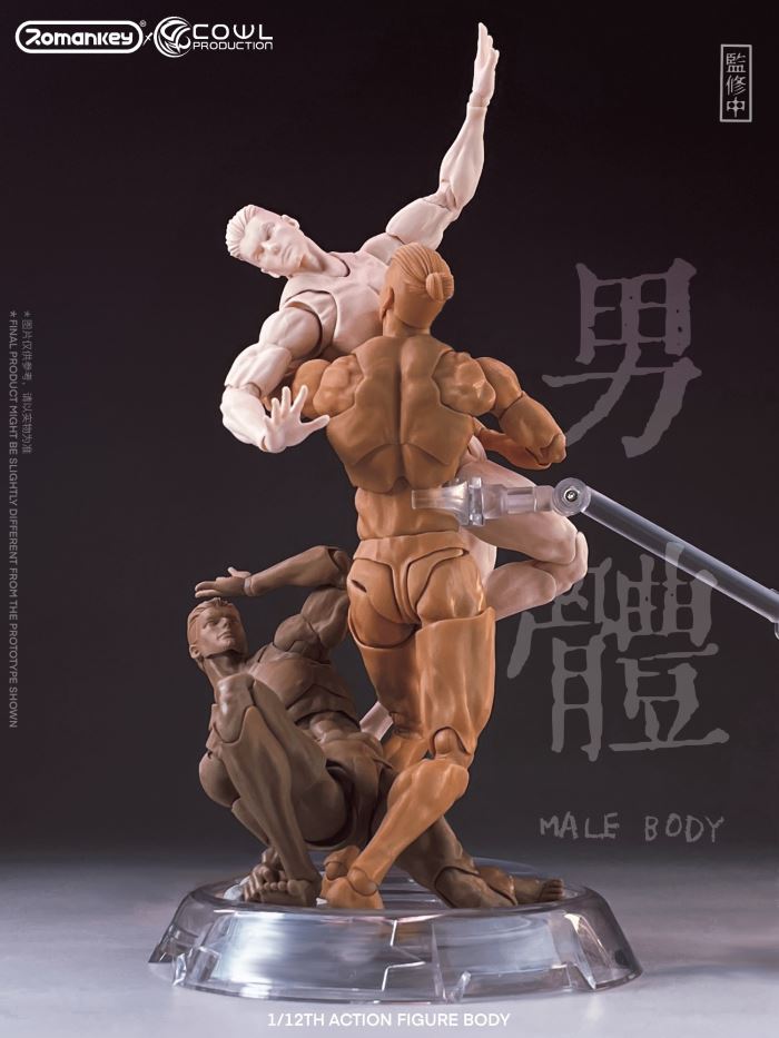 super movable male body-three skin colors 1/12