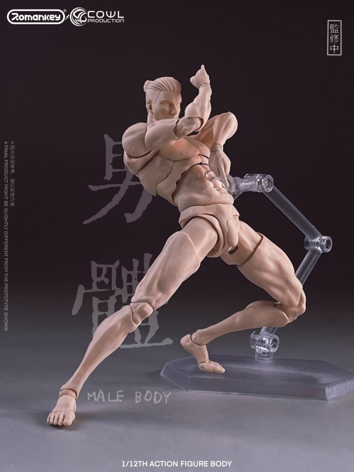 super movable male body-three skin colors 1/12