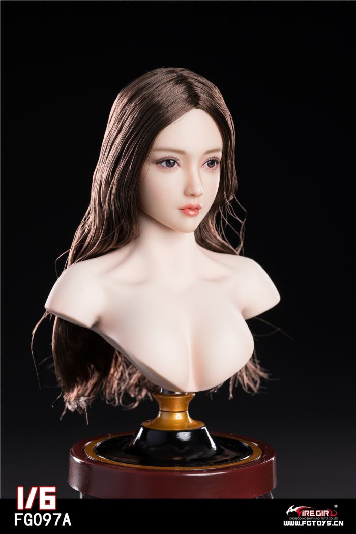 Asian girl head carving 1/6