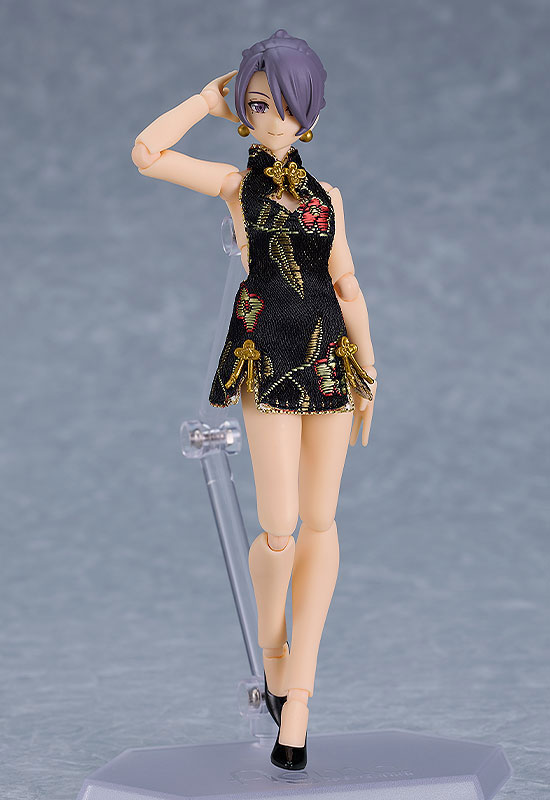 figma Female body (Mika) with Mini Skirt Chinese Dress Outfit