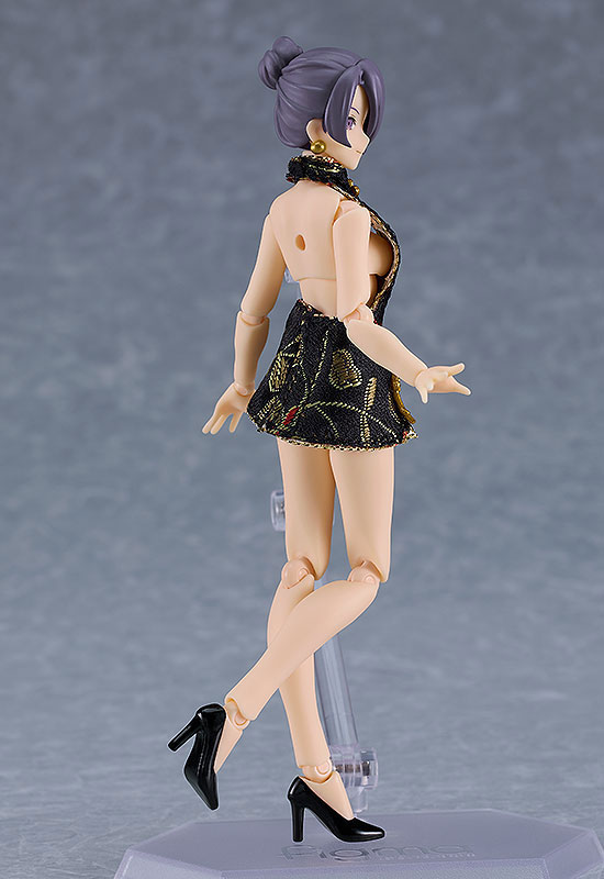 figma Female body (Mika) with Mini Skirt Chinese Dress Outfit