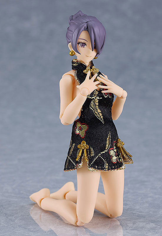 figma Female body (Mika) with Mini Skirt Chinese Dress Outfit