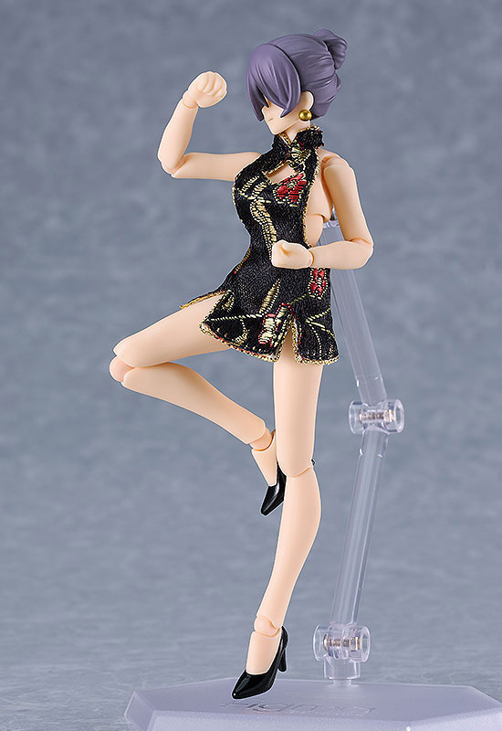 figma Female body (Mika) with Mini Skirt Chinese Dress Outfit