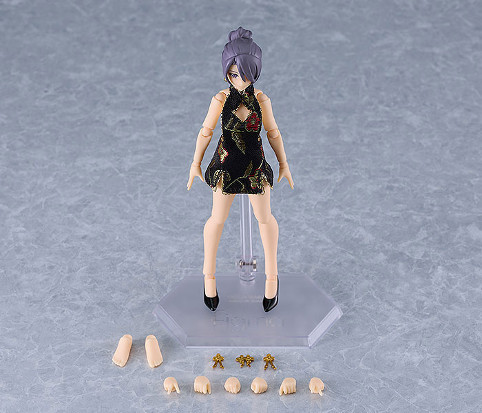 figma Female body (Mika) with Mini Skirt Chinese Dress Outfit