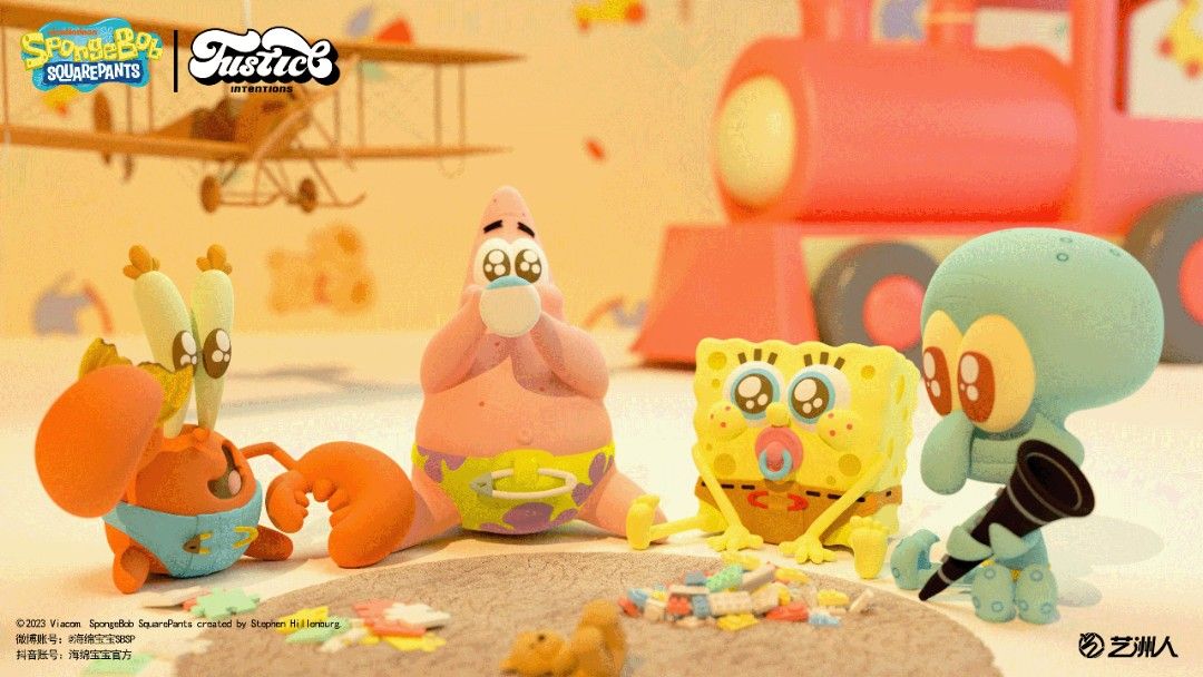 Spongebob Patrick Star & Squidward & Mr. Krabs & SpongeBob SquarePants