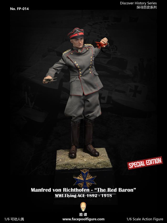 World War I ace pilot Red Baron 1/6
