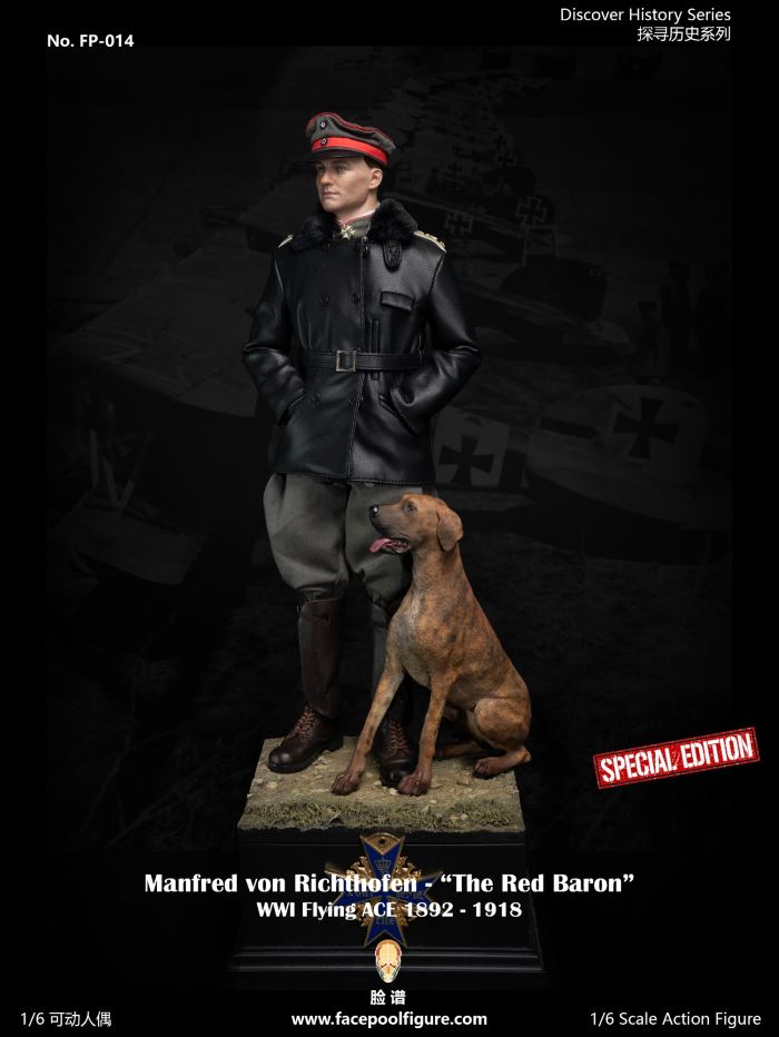 World War I ace pilot Red Baron 1/6