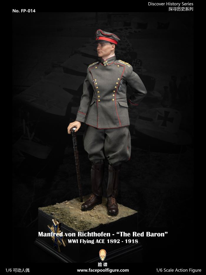 World War I ace pilot Red Baron 1/6