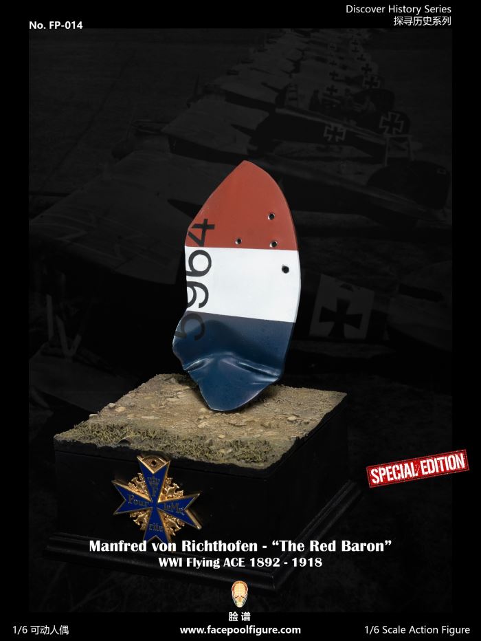 World War I ace pilot Red Baron 1/6