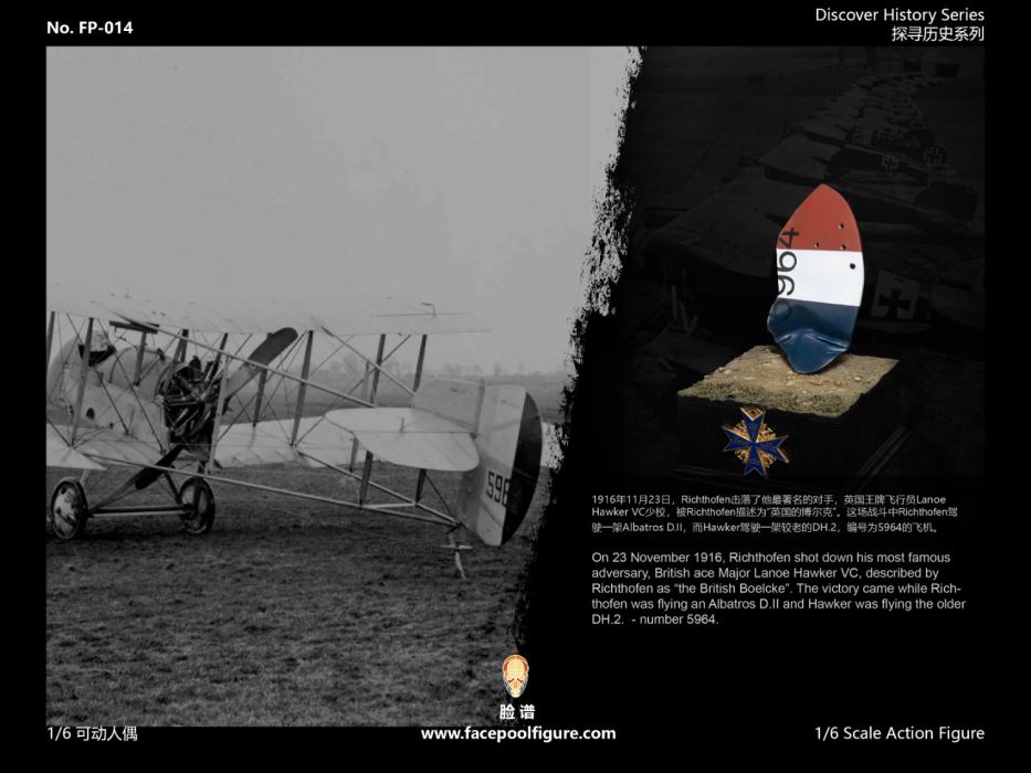 World War I ace pilot Red Baron 1/6