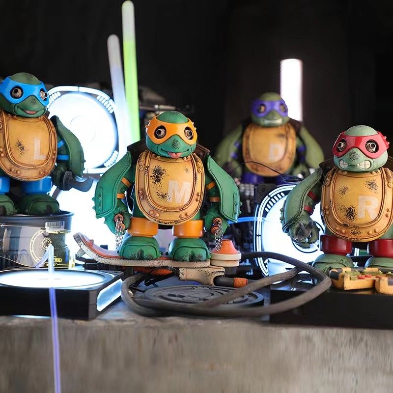 Ninja Turtles cyberpunk wasteland style