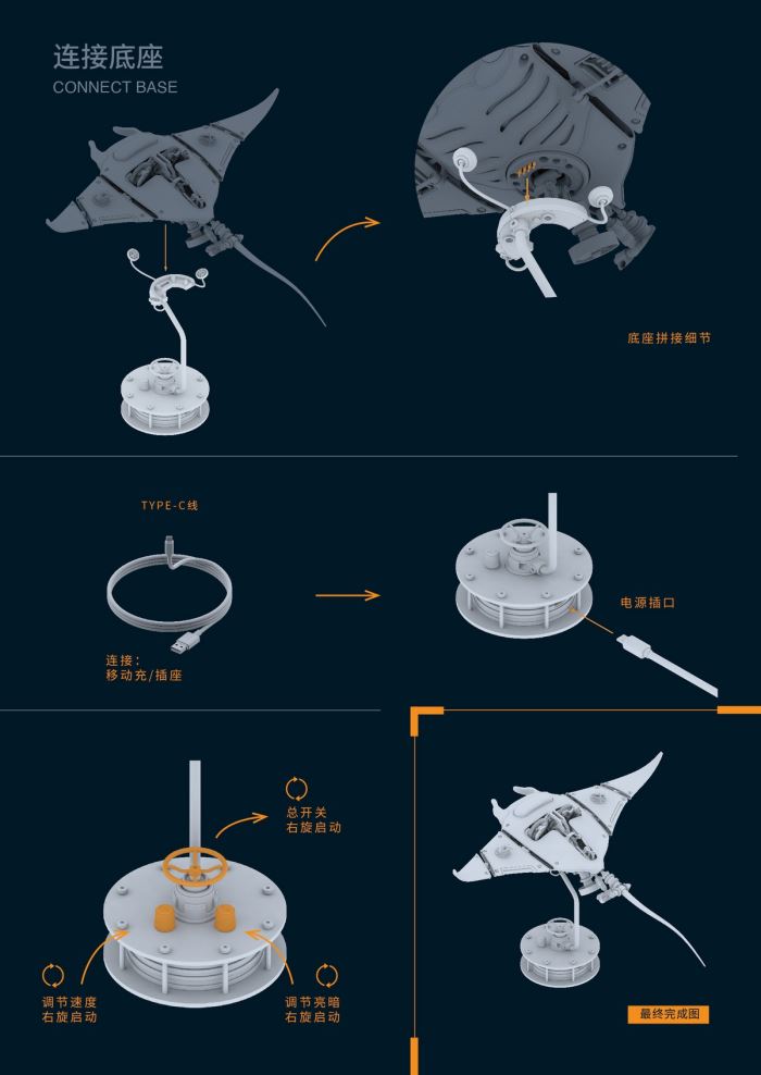 The Extreme Machine Poseidon Project - Mecha Manta Ray Devil Ray