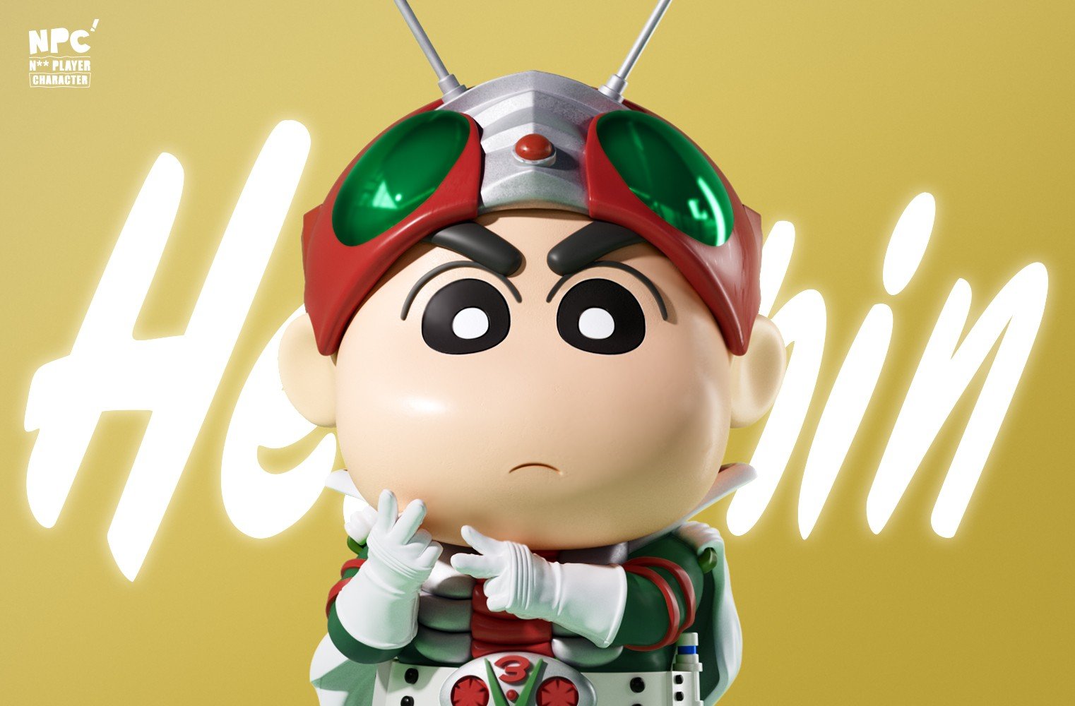 Kamen Rider V3 Cosplay Shin-chan - Crayon Shin-chan