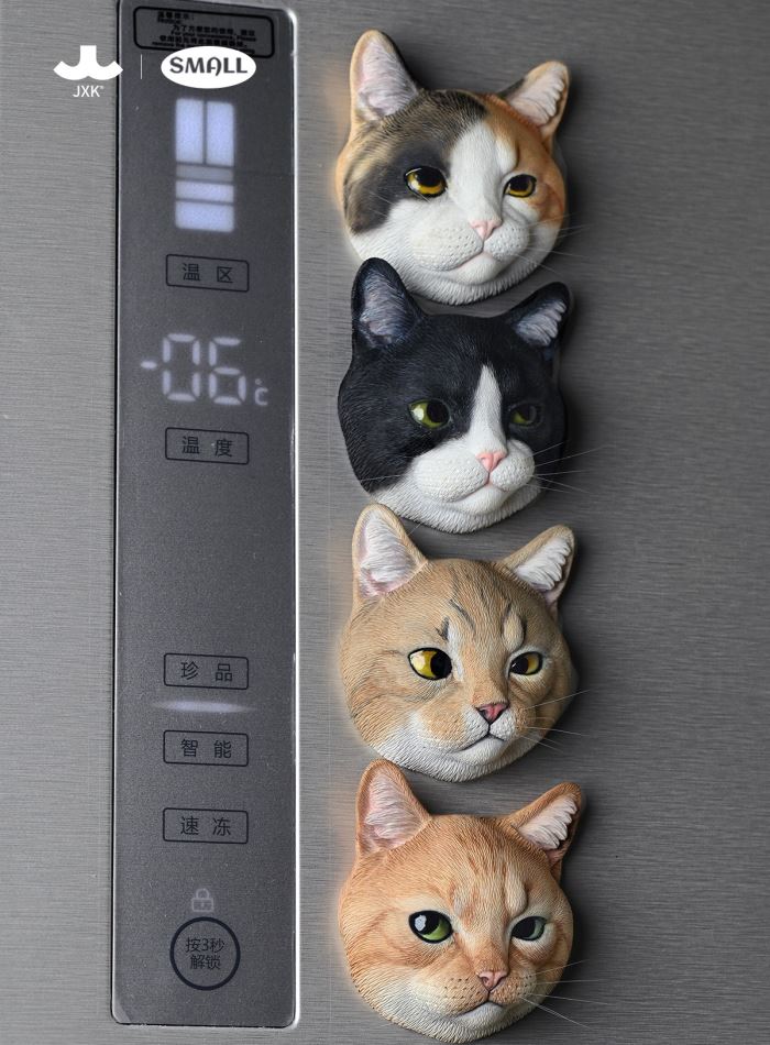 Big Head Cat Refrigerator Magnet [JS2309]