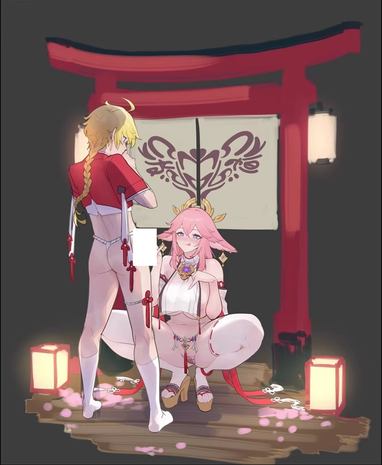 Aether & Yae Miko - Genshin Impact