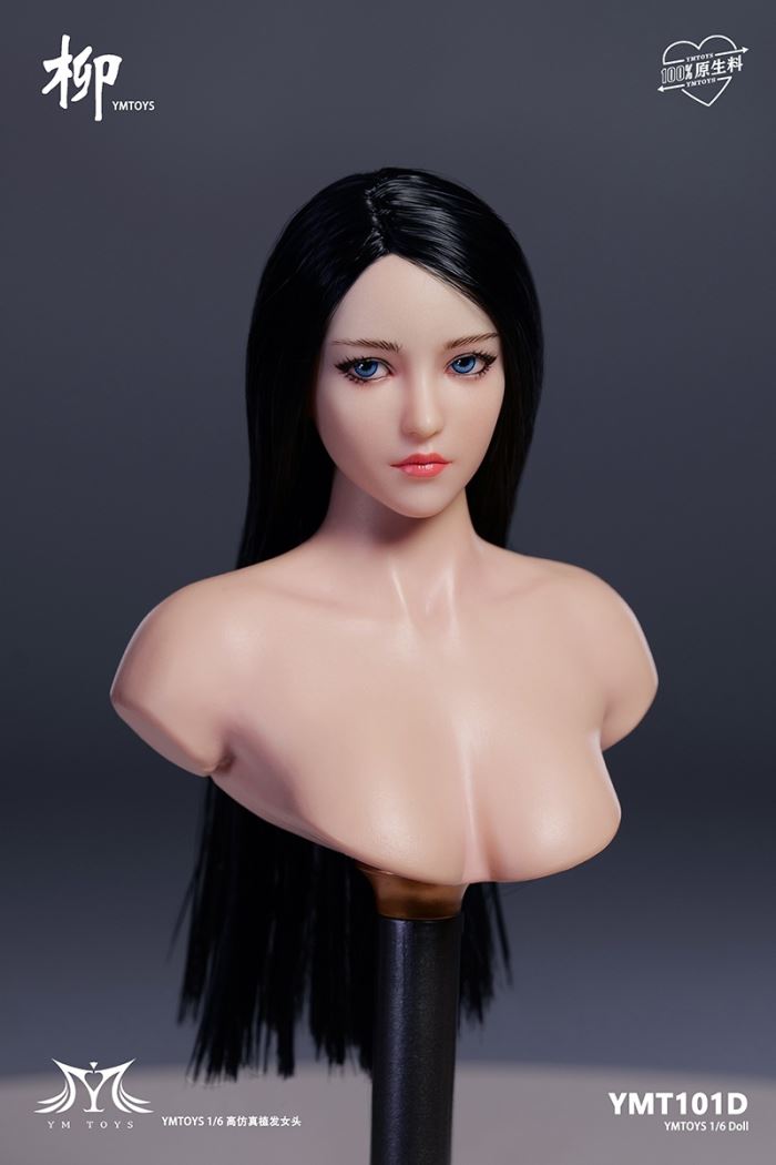 Asian female head sculpture [YMT101] 1/6