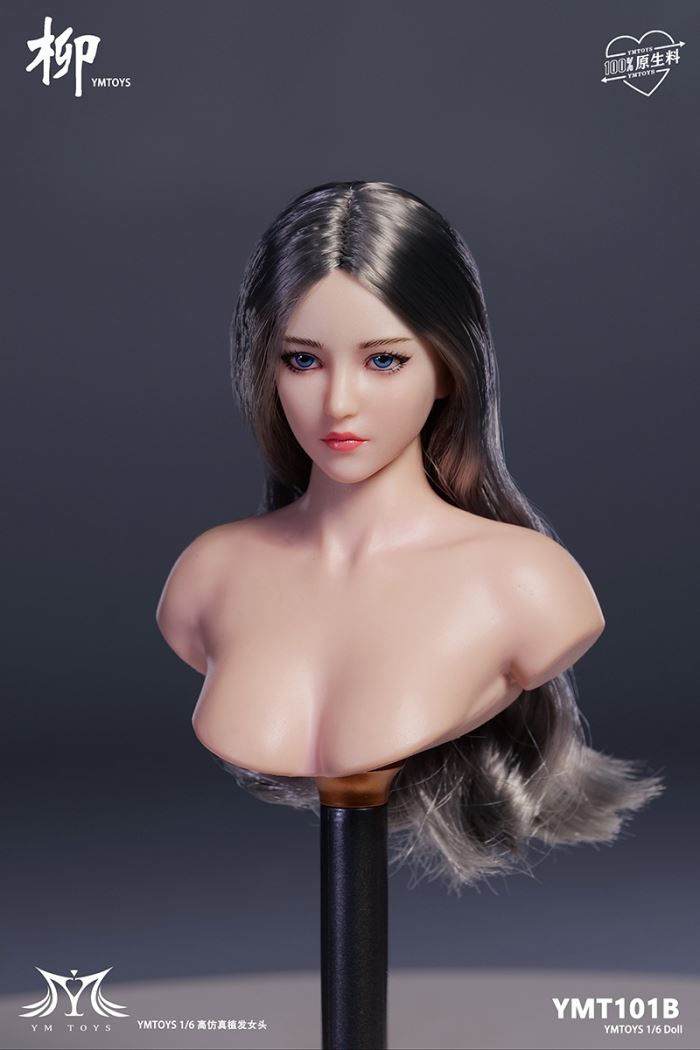 Asian female head sculpture [YMT101] 1/6