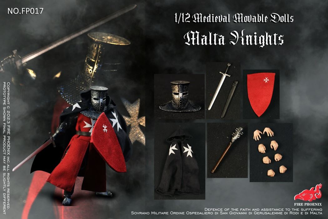 Die-casting alloy Medieval Malta Knights&Medieval Templar Knights Double Figure Set 1/12