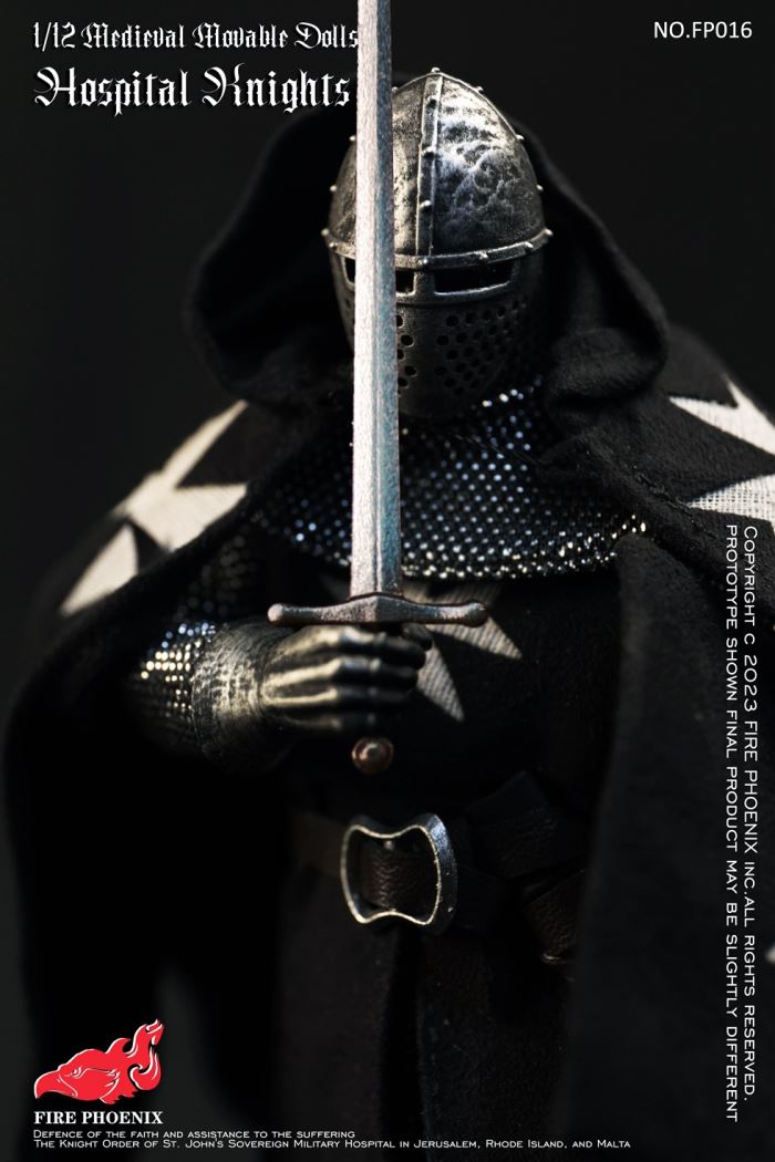 Die-casting alloy Medieval Teutonic Knights&Medieval Hospital Knights Double Figure Set 1/12