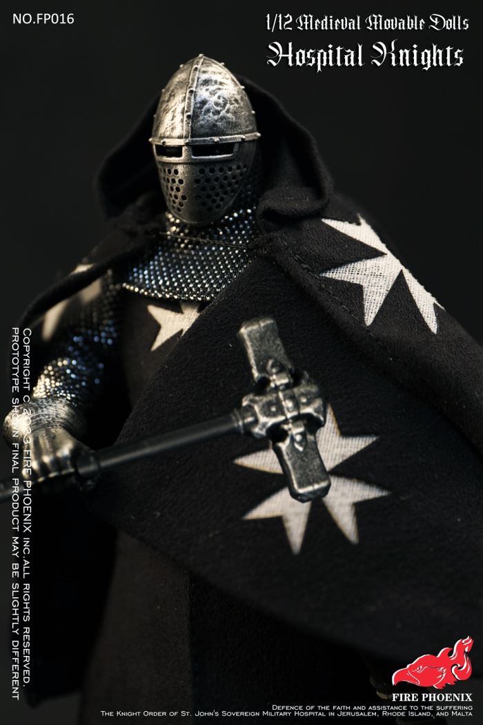 Die-casting alloy Medieval Teutonic Knights&Medieval Hospital Knights Double Figure Set 1/12