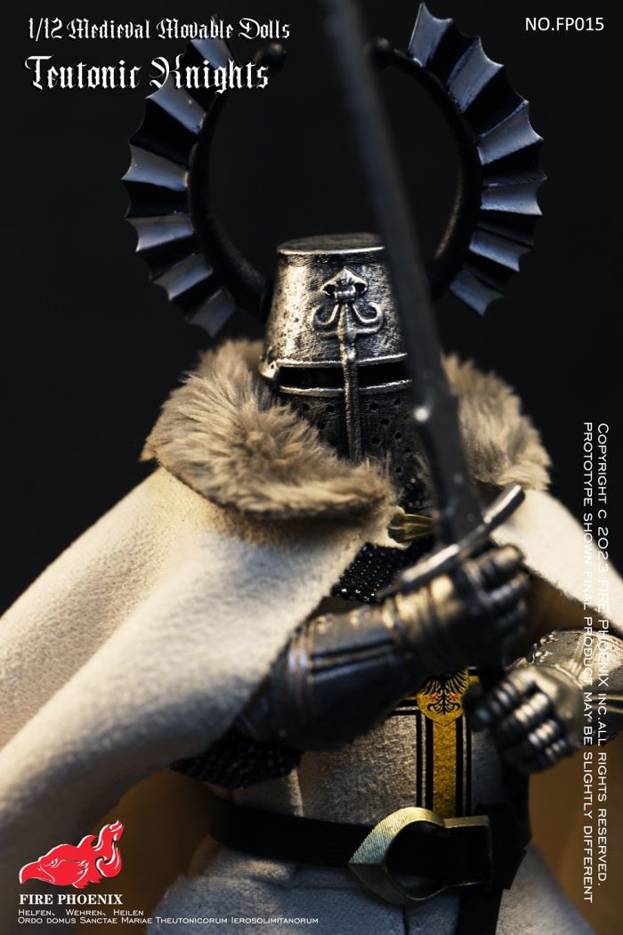 Die-casting alloy Medieval Teutonic Knights&Medieval Hospital Knights Double Figure Set 1/12