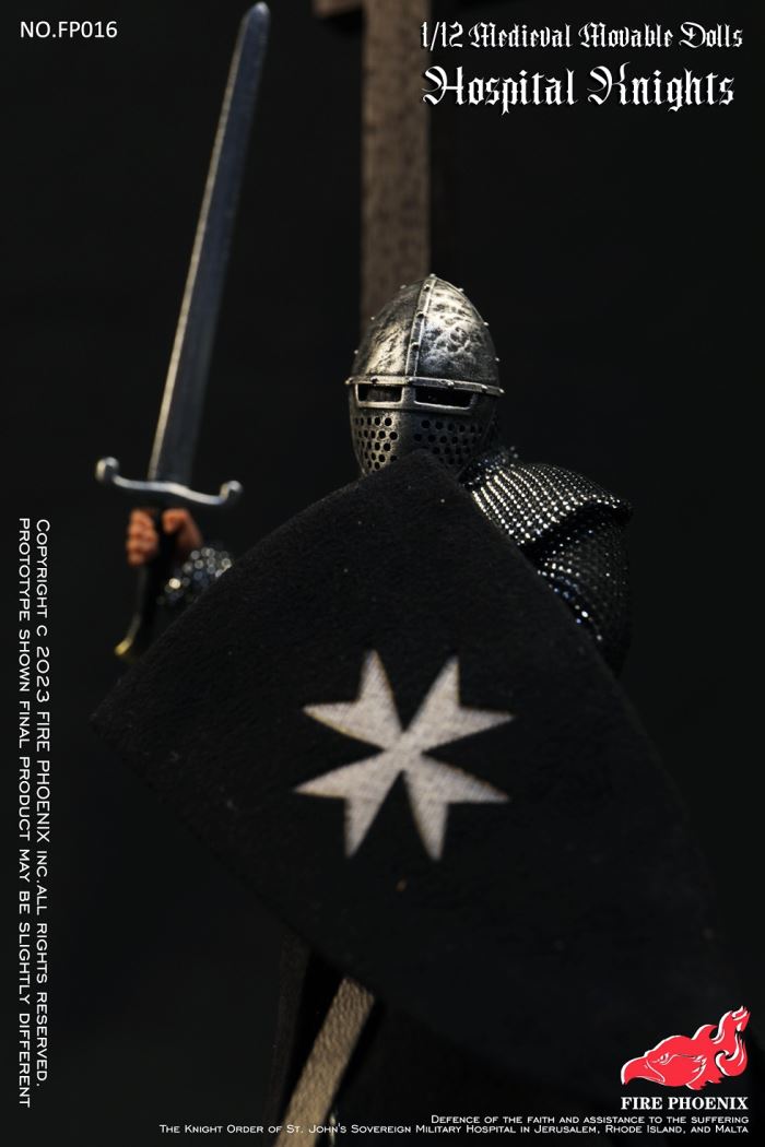 Die-casting alloy Medieval Teutonic Knights&Medieval Hospital Knights Double Figure Set 1/12