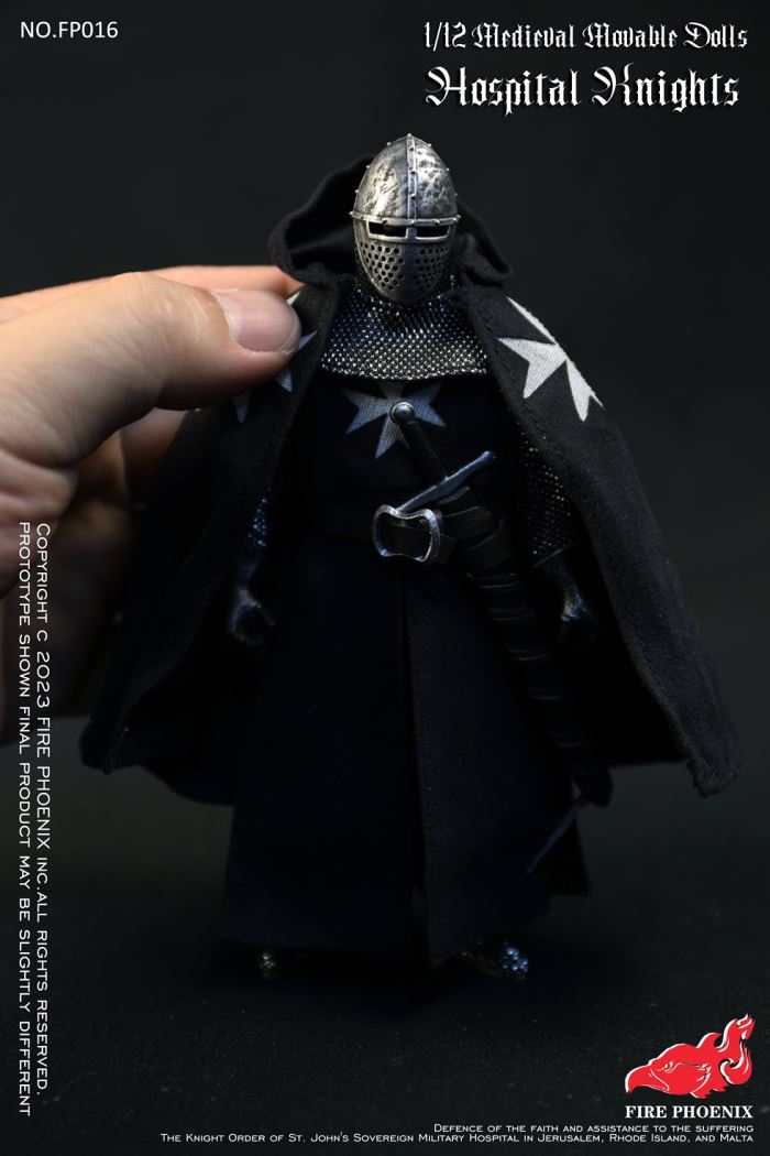 Die-casting alloy Medieval Teutonic Knights&Medieval Hospital Knights Double Figure Set 1/12