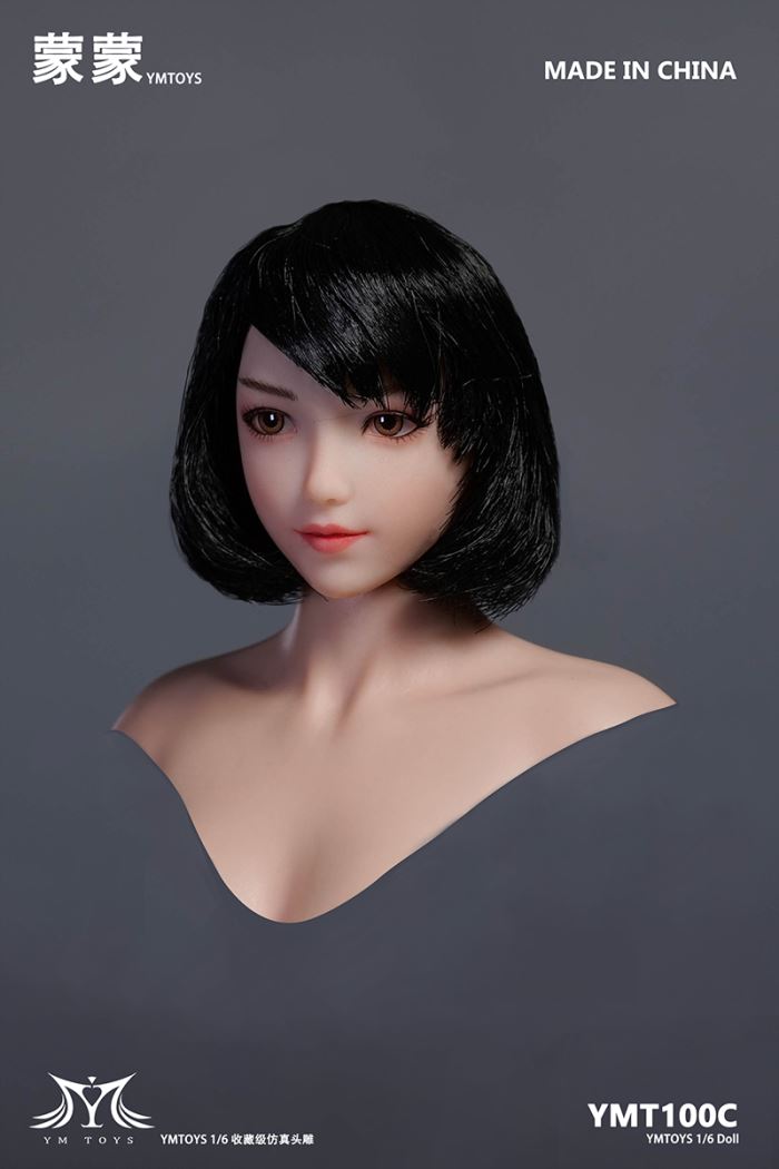 Asian movable eye female head sculpture [YMT100] 1/6