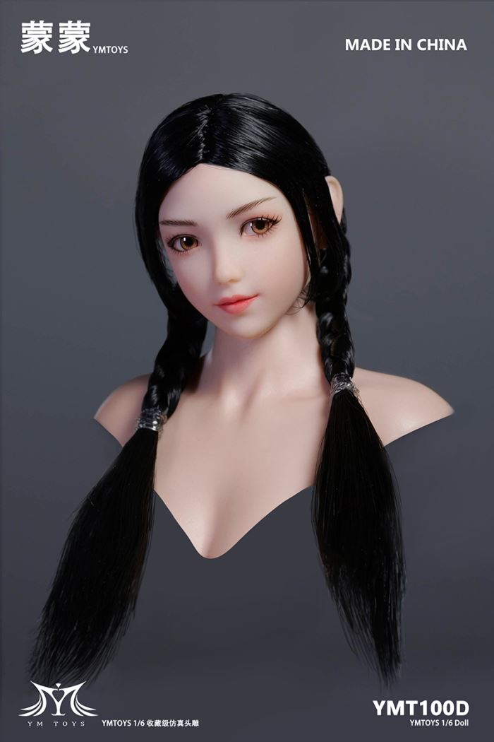 Asian movable eye female head sculpture [YMT100] 1/6