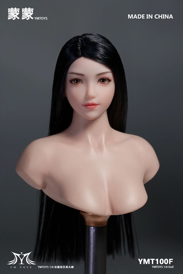 Asian movable eye female head sculpture [YMT100] 1/6