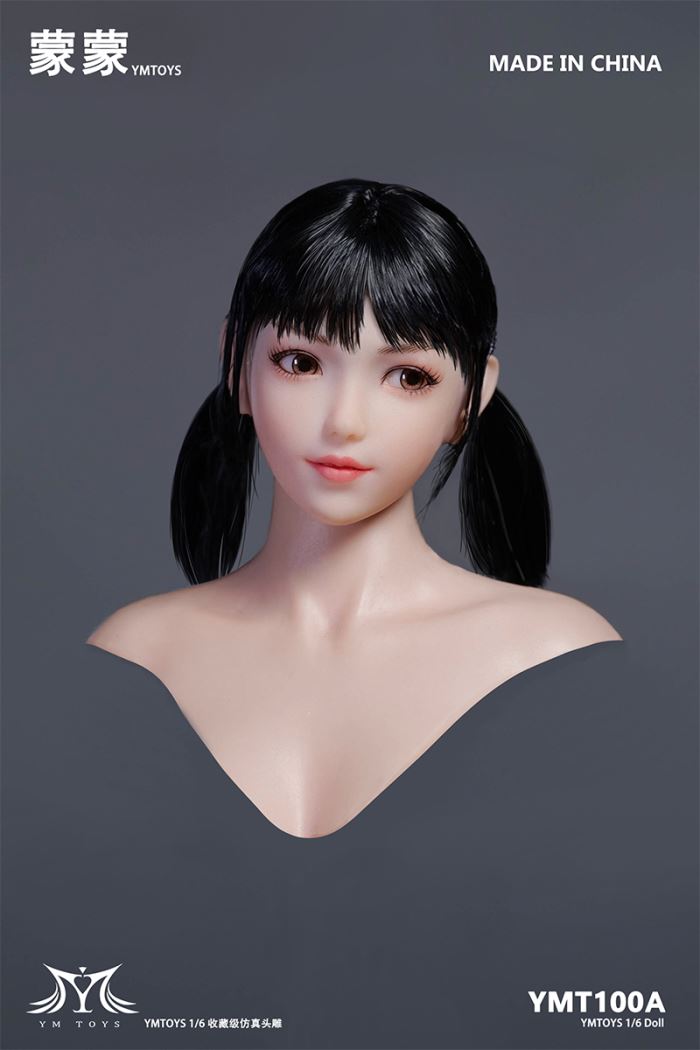 Asian movable eye female head sculpture [YMT100] 1/6