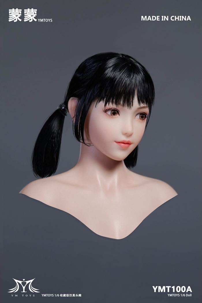 Asian movable eye female head sculpture [YMT100] 1/6