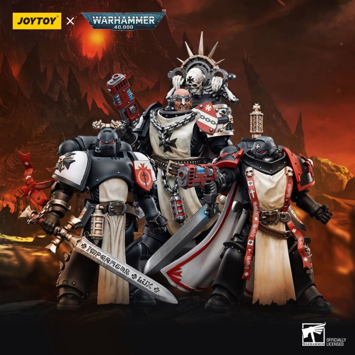 Re-engraved BT trio - Black Templar Rolandus/Badkras/Aibowufu 1/18