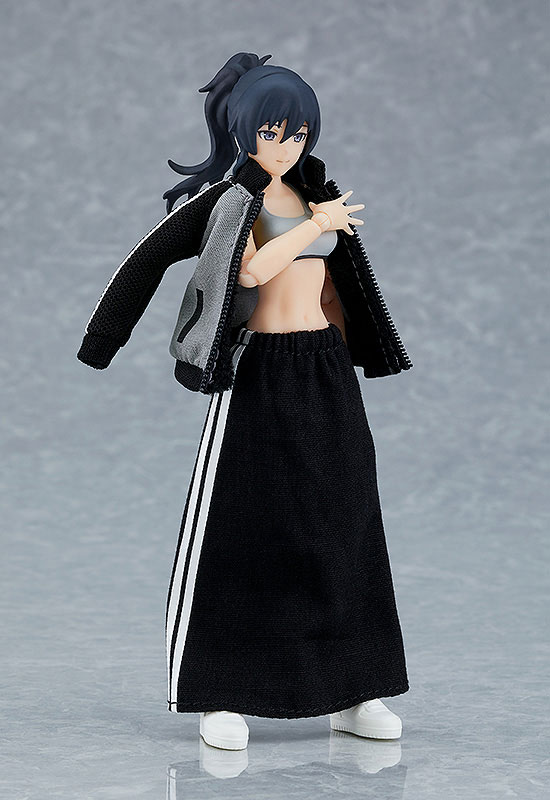 figma Female Body (Makoto) with Tracksuit + Tracksuit Skirt Outfit