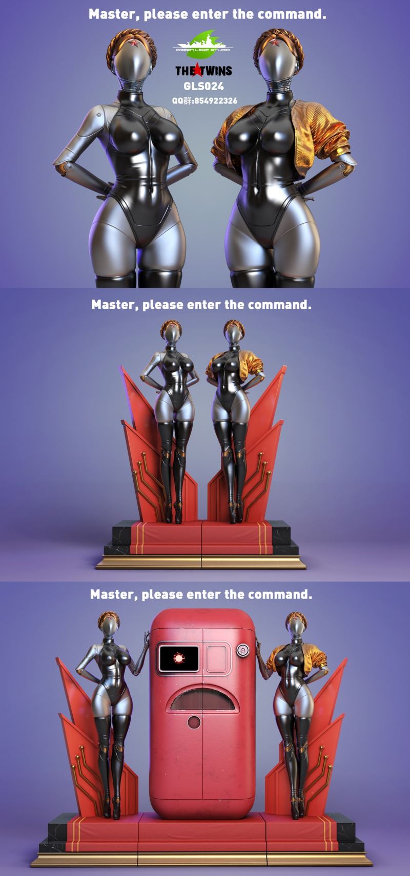 Atomic Core - Twin Female Robot & Refrigerator