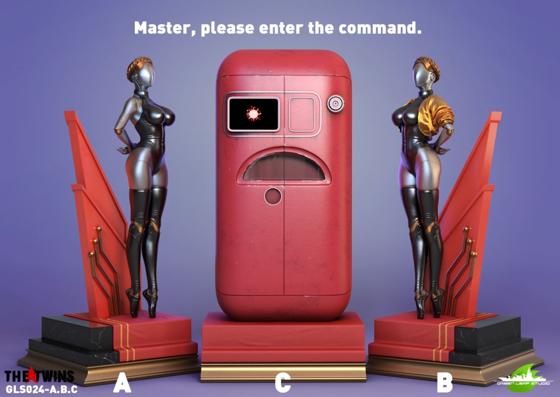 Atomic Core - Twin Female Robot & Refrigerator