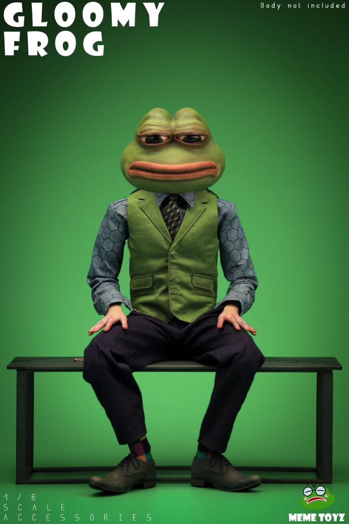 Lost Frog Head Sculpture 1/6