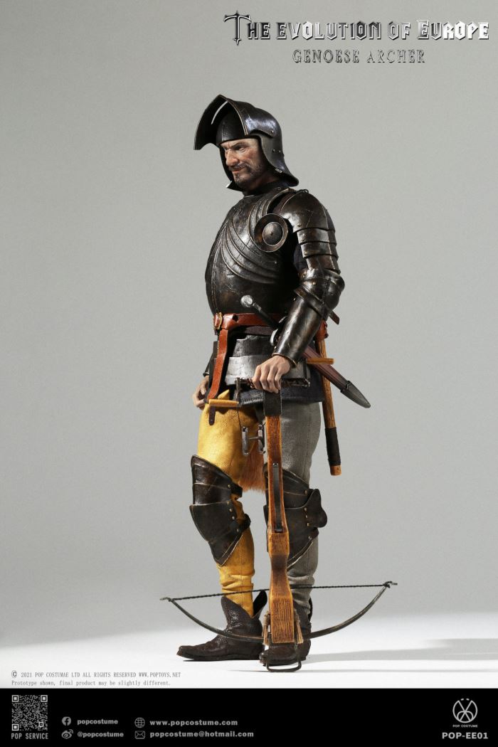 Europa Universalis French Mercenary - Genoa Crossbowman Captain Crecy Battle 1/6