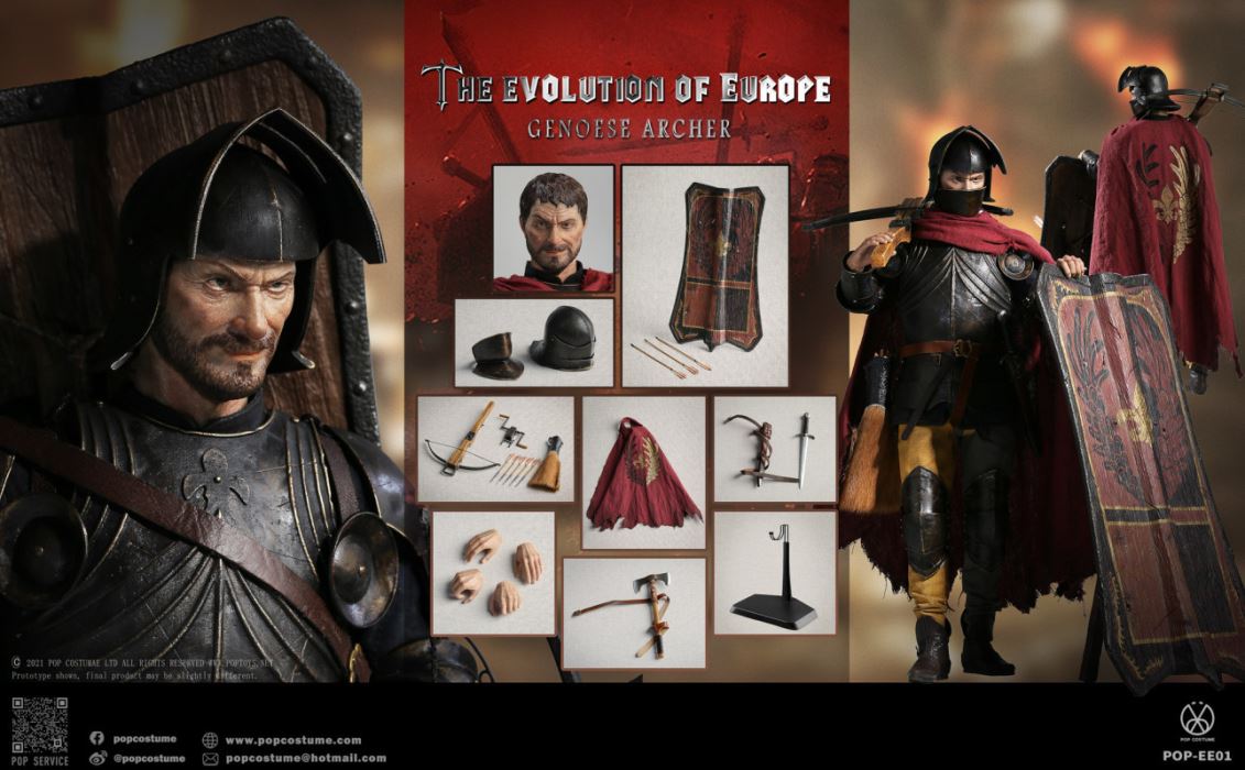 Europa Universalis French Mercenary - Genoa Crossbowman Captain Crecy Battle 1/6