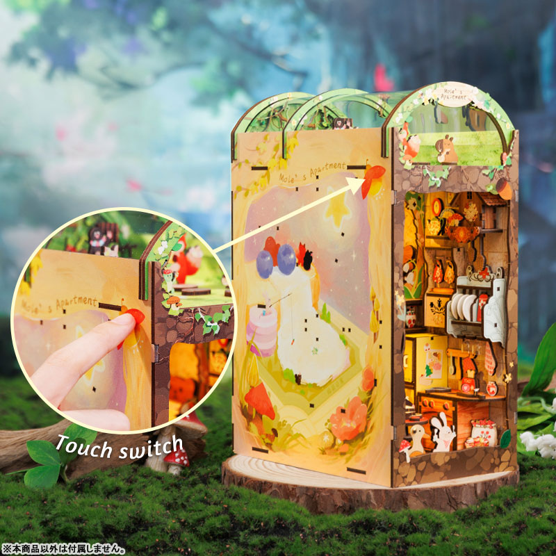 Miniature Doll House Mole's Apartment Wooden DIY Kit